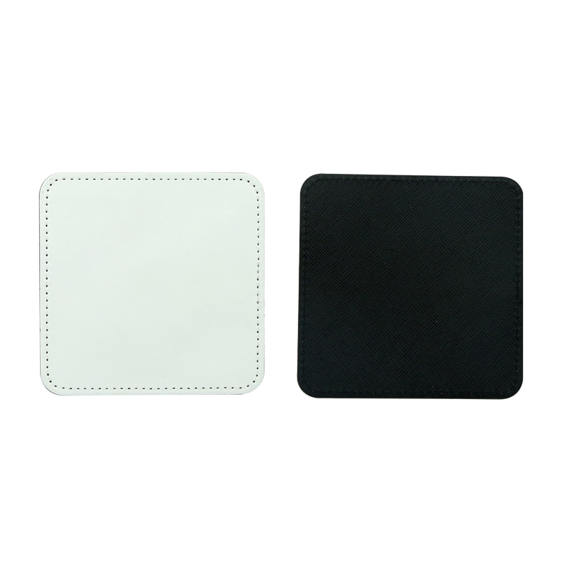 Sottobicchiere per tazza in pelle PU sublimatica - quadrato
