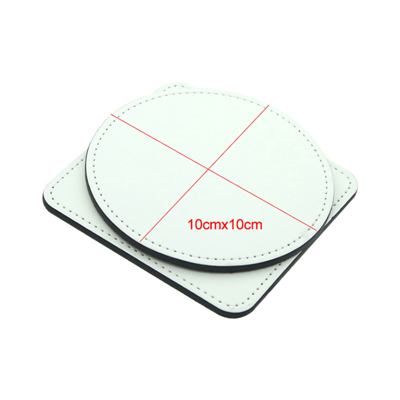 Sottobicchiere per tazza in pelle PU sublimatica - quadrato