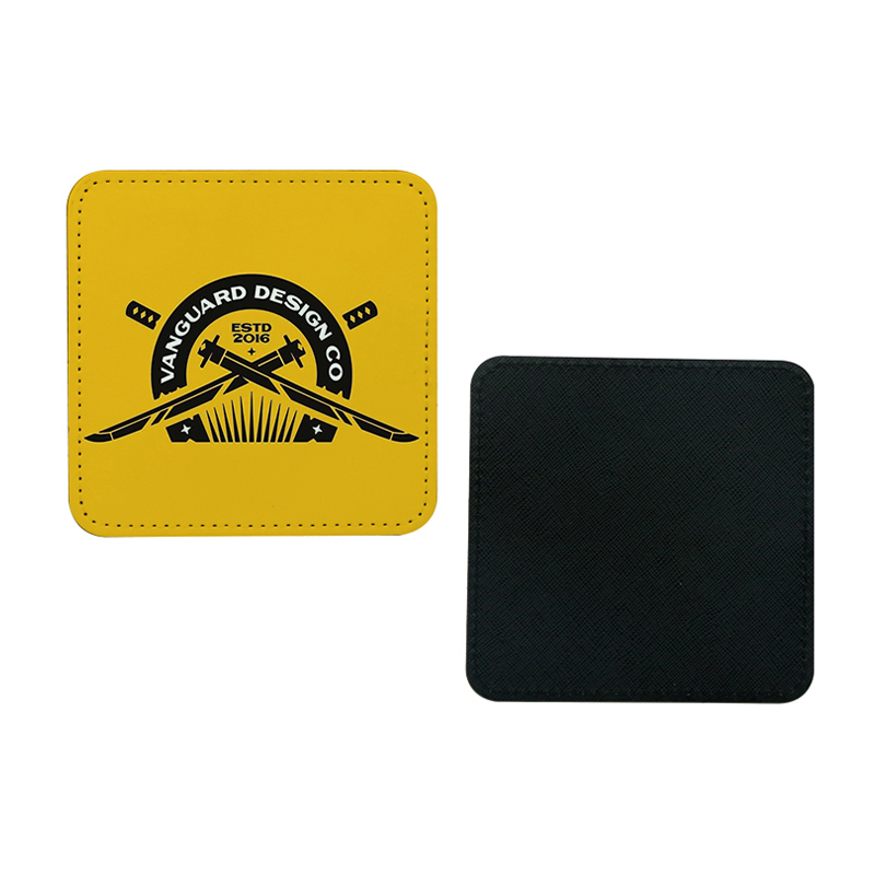 Sottobicchiere per tazza in pelle PU sublimatica - quadrato