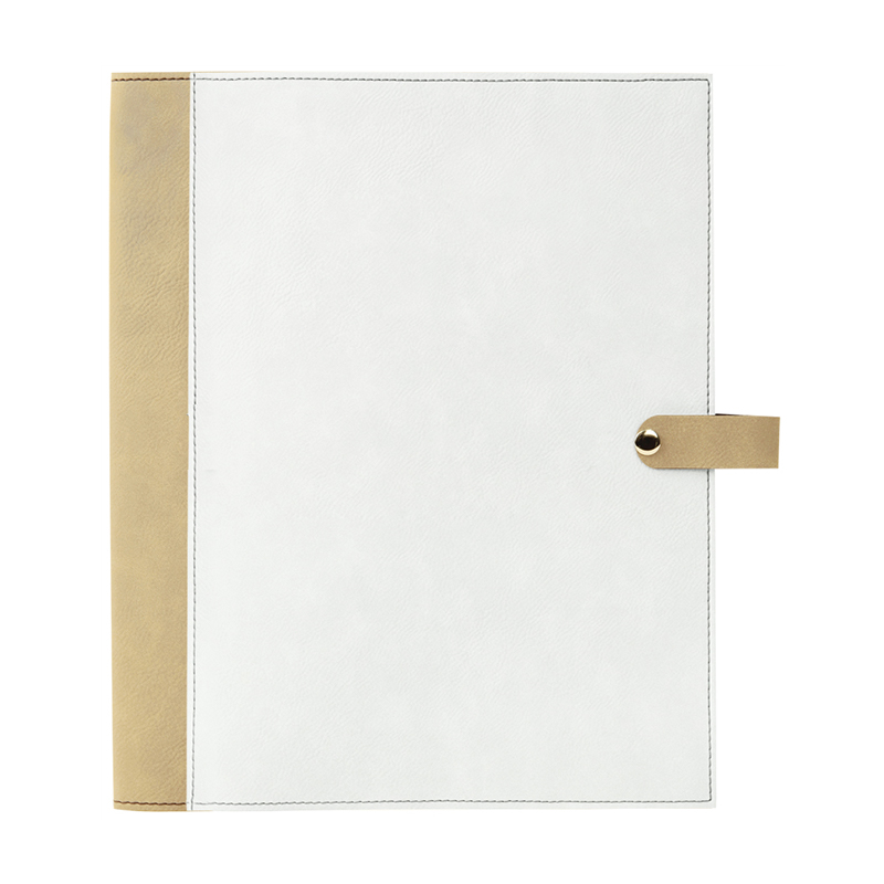 Copertina del libro in similpelle sublimatica con chiusura a scatto
