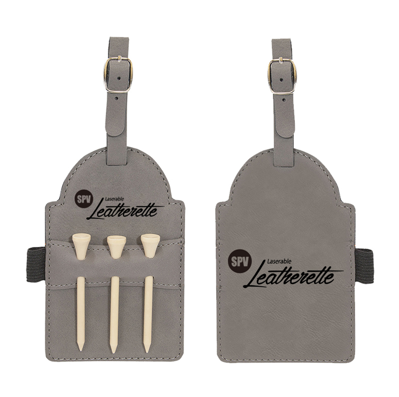 Etichetta per borsa da golf in similpelle laserabile con magliette