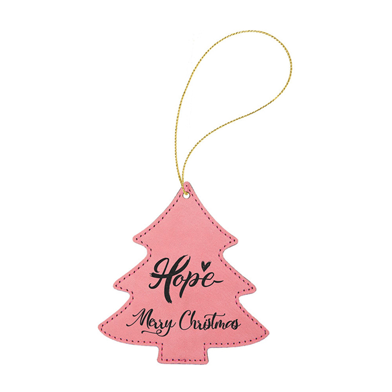 Ornamento per albero in similpelle laserabile