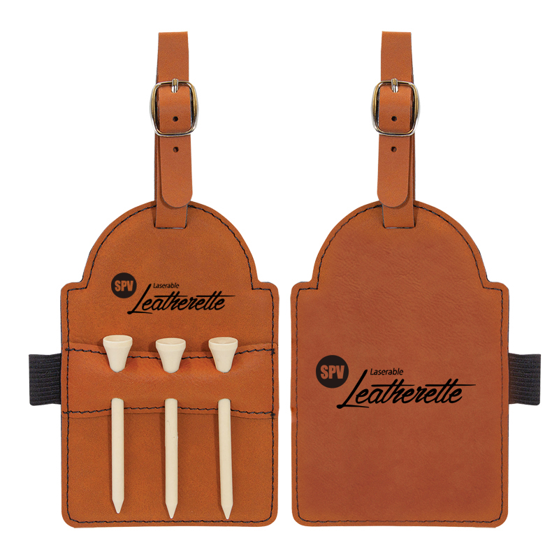 Etichetta per borsa da golf in similpelle laserabile con magliette