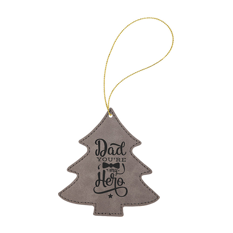 Ornamento per albero in similpelle laserabile