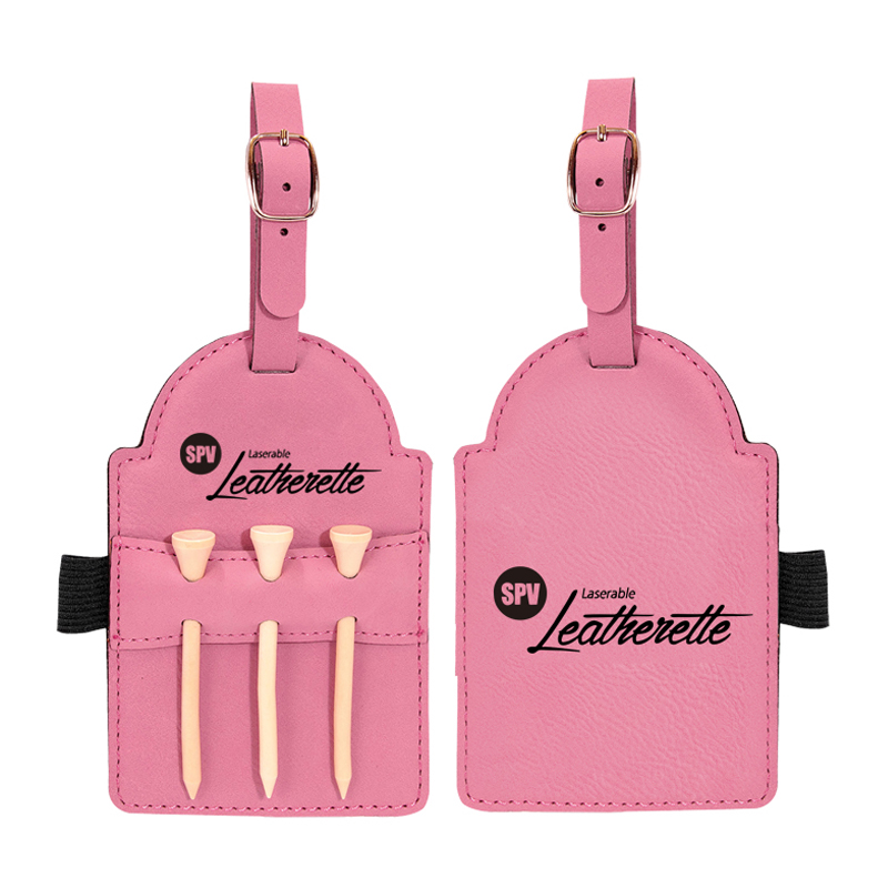 Etichetta per borsa da golf in similpelle laserabile con magliette