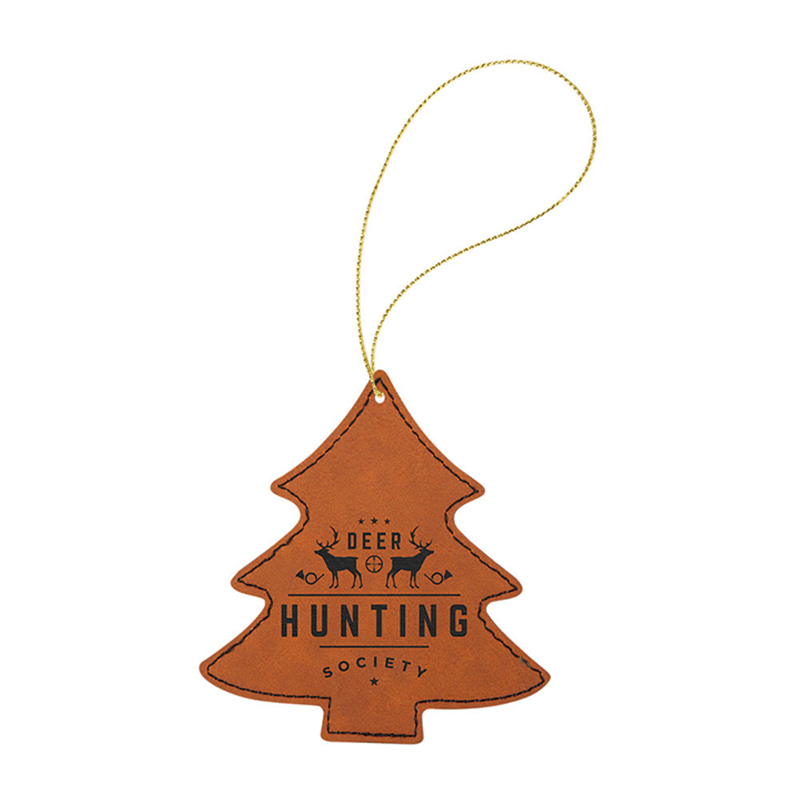 Ornamento per albero in similpelle laserabile