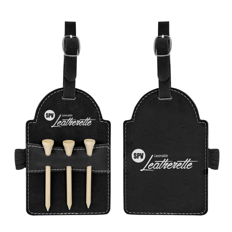Etichetta per borsa da golf in similpelle laserabile con magliette