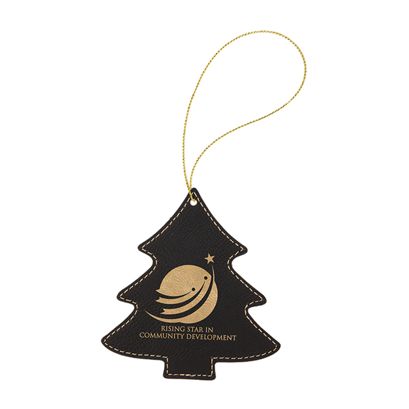 Ornamento per albero in similpelle laserabile