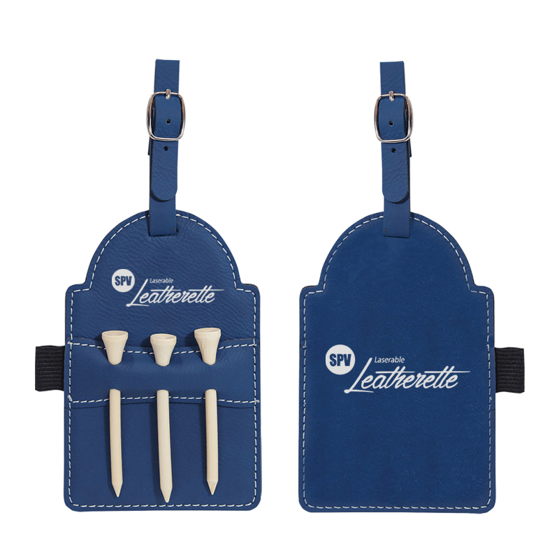Etichetta per borsa da golf in similpelle laserabile con magliette