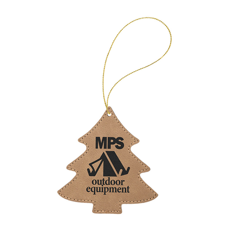 Ornamento per albero in similpelle laserabile