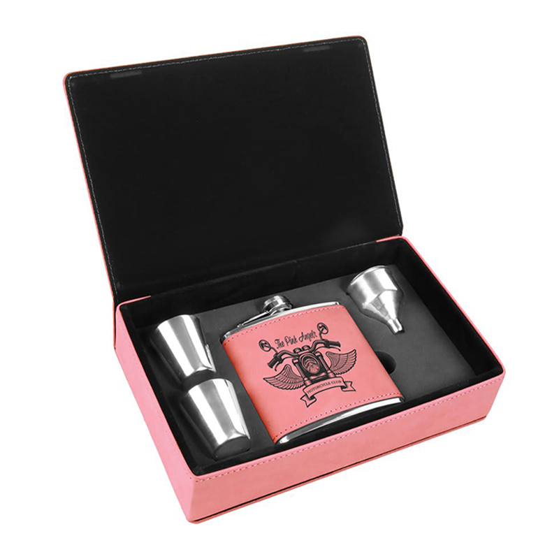 Set di fiaschette in similpelle