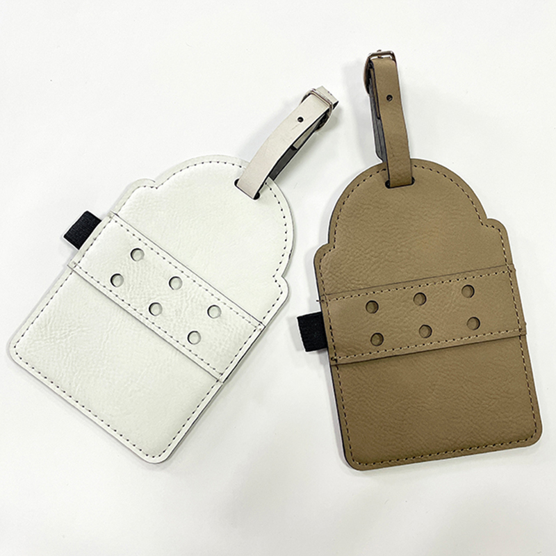 Etichetta per borsa da golf in similpelle laserabile con magliette