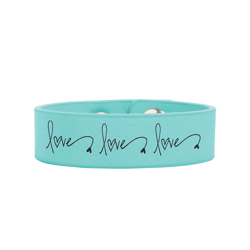 Bracciale in similpelle laserabile da 9 1/2 x 2 pollici