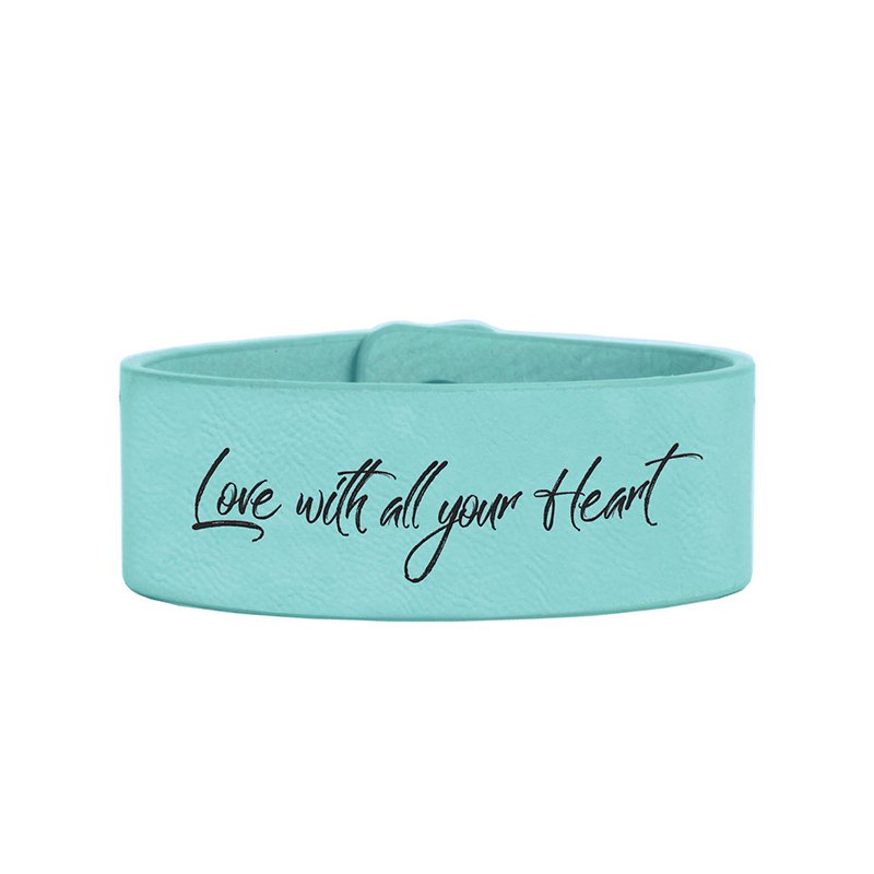 Bracciale in similpelle laserabile da 9 1/2 x 2 pollici