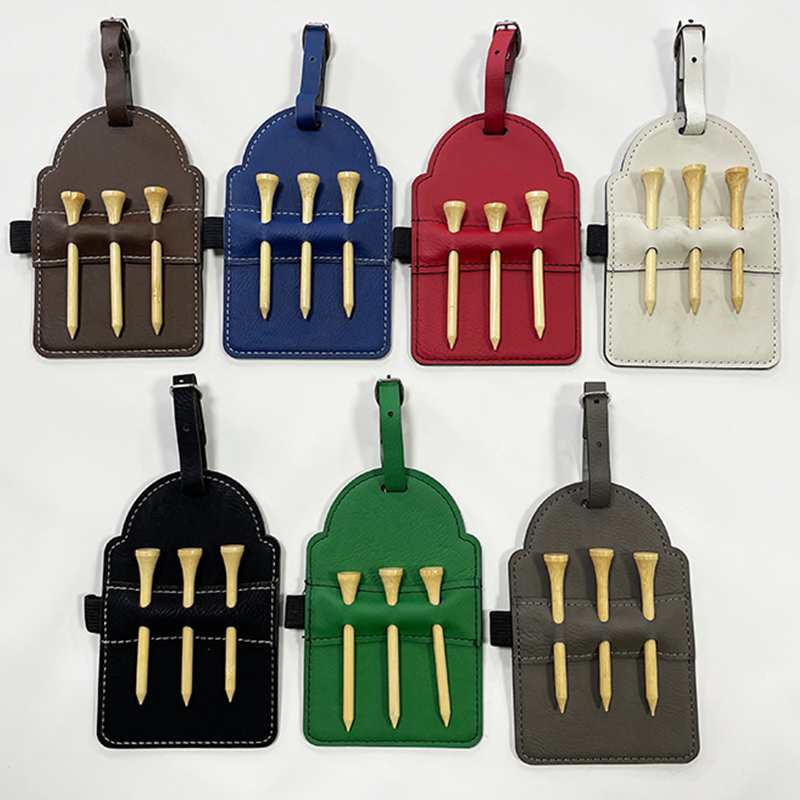 Etichetta per borsa da golf in similpelle laserabile con magliette