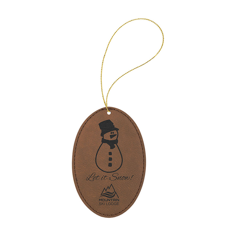 Ornamento ovale in similpelle laserabile