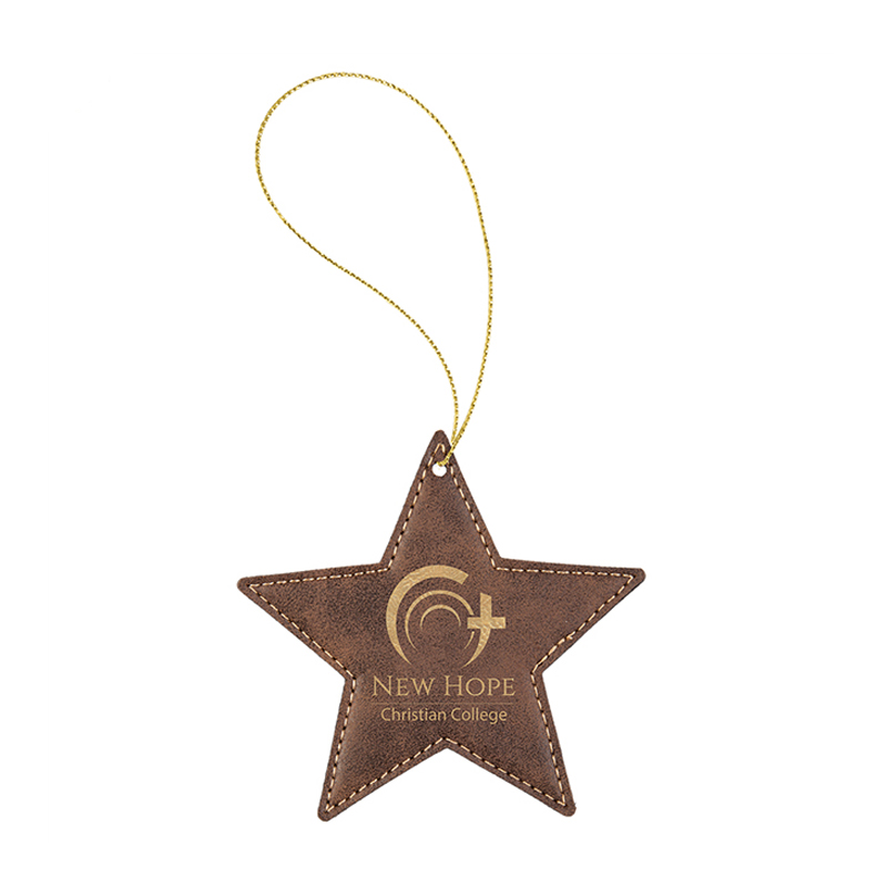 Ornamento stella in similpelle laserabile