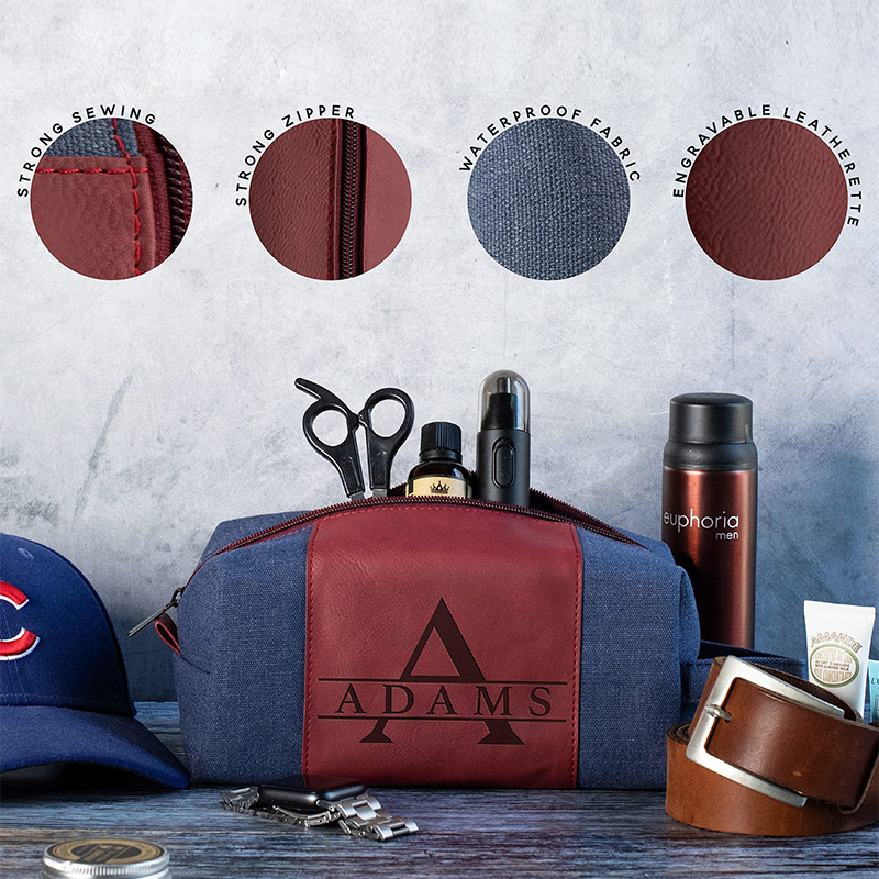 Borsa da toilette in similpelle laserabile