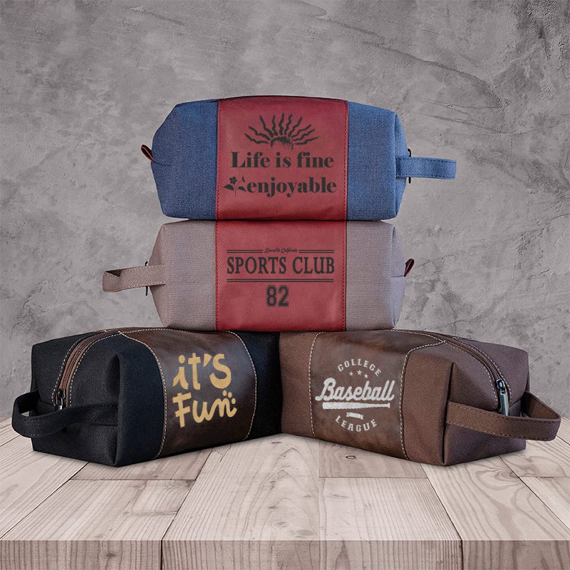 Borsa da toilette in similpelle laserabile