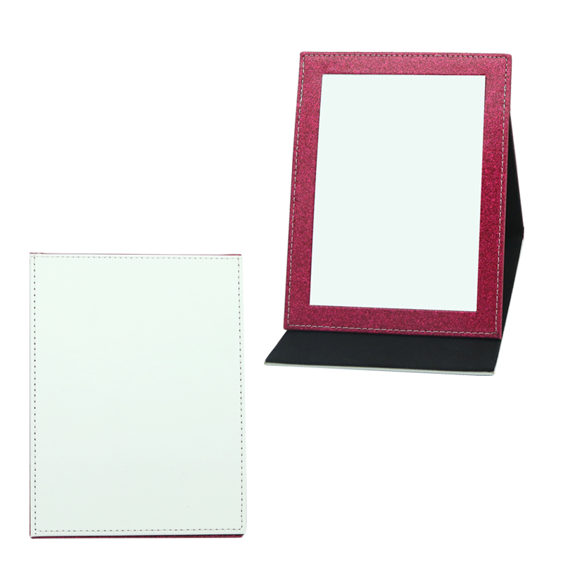 Specchio per il trucco in similpelle sublimatica