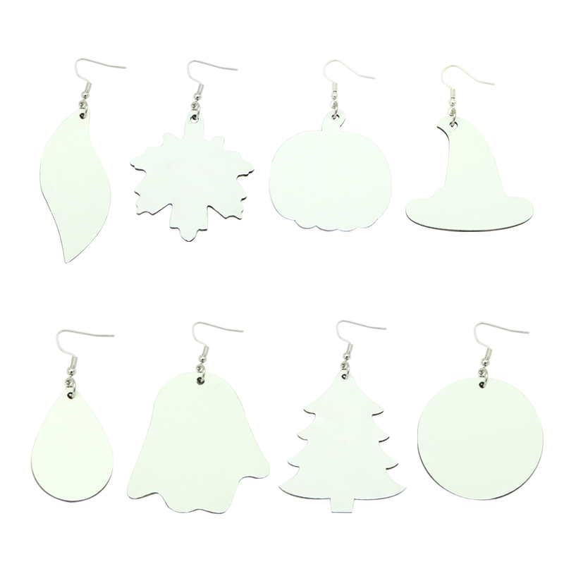 Orecchini in pelle PU sublimatica a forma di goccia (coppia)