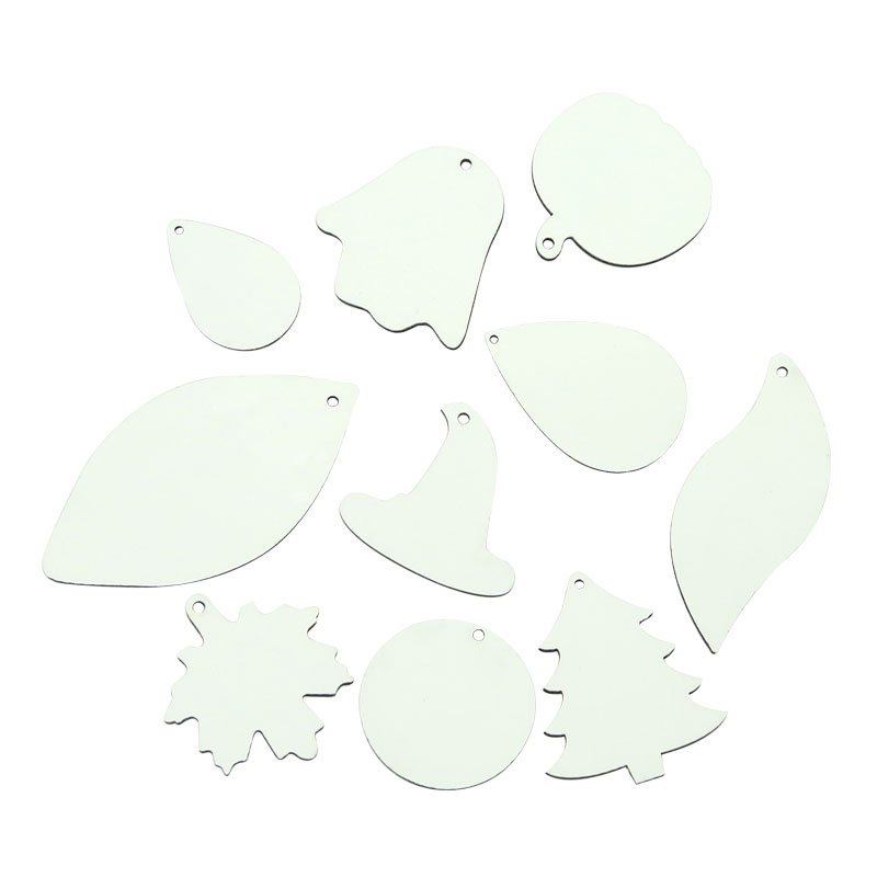 Forma di foglia di orecchino in pelle PU sublimatica (coppia)