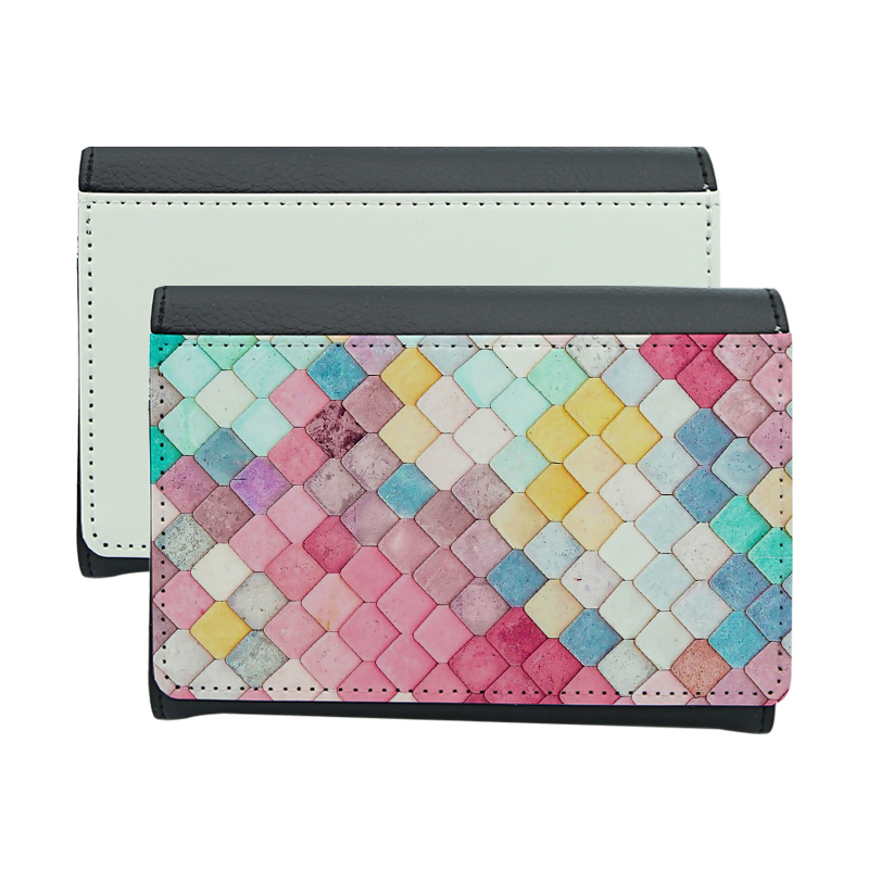 Portafoglio bifold in similpelle sublimatica - corto