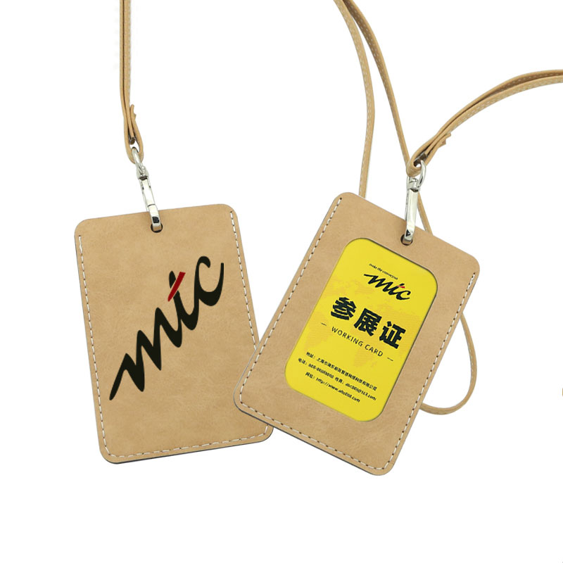 Porta badge identificativo in similpelle sublimatica - dritto