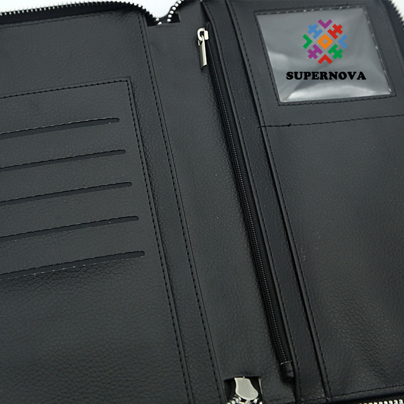 Porta passaporto in similpelle sublimatica con cerniera e pelle PU interna