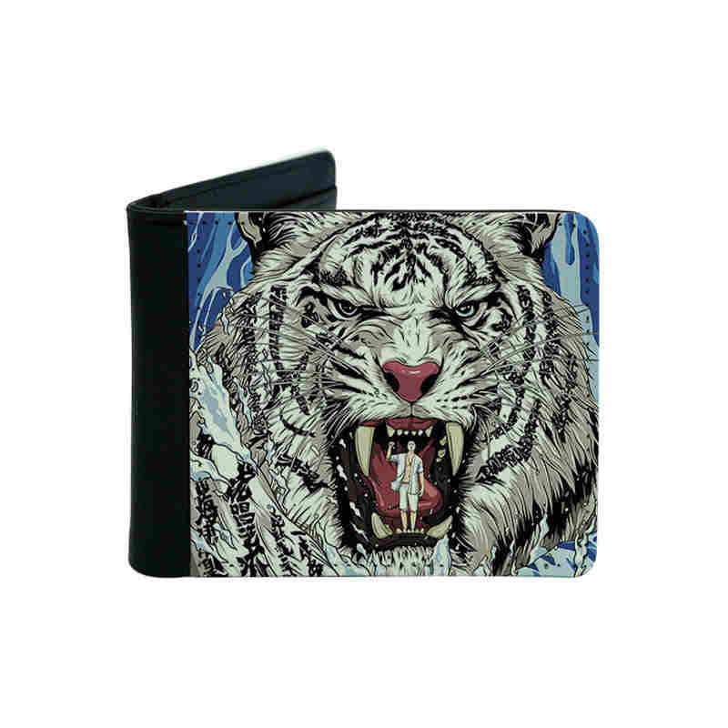 Portafoglio bifold da uomo in similpelle sublimatica con portacarte
