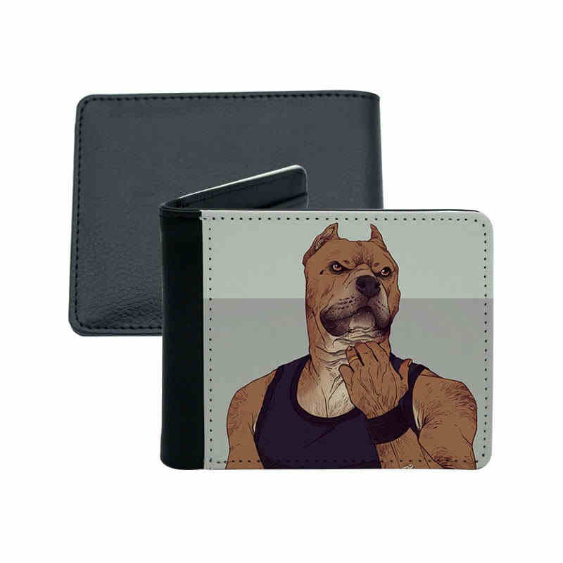 Portafoglio bifold da uomo in similpelle sublimatica con portacarte