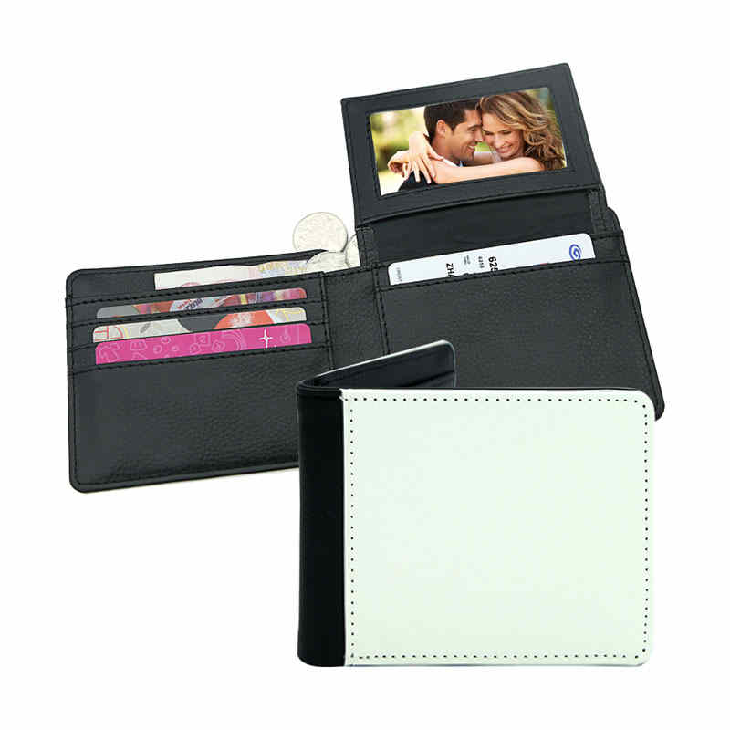 Portafoglio bifold da uomo in similpelle sublimatica con portacarte