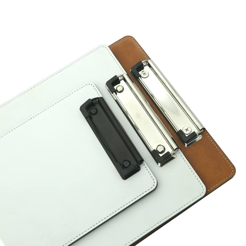 Portablocco in pelle PU sublimatica con clip in metallo - A5
