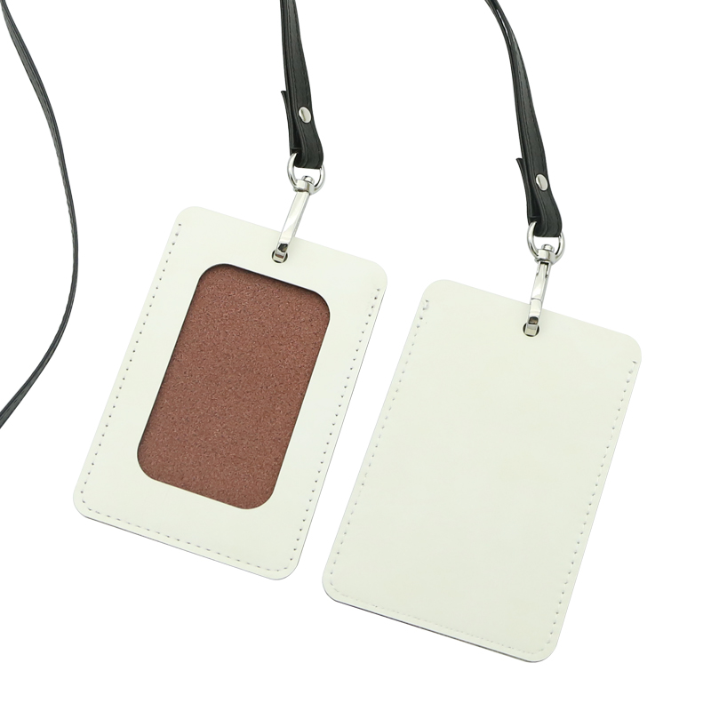 Porta badge identificativo in similpelle sublimatica - dritto