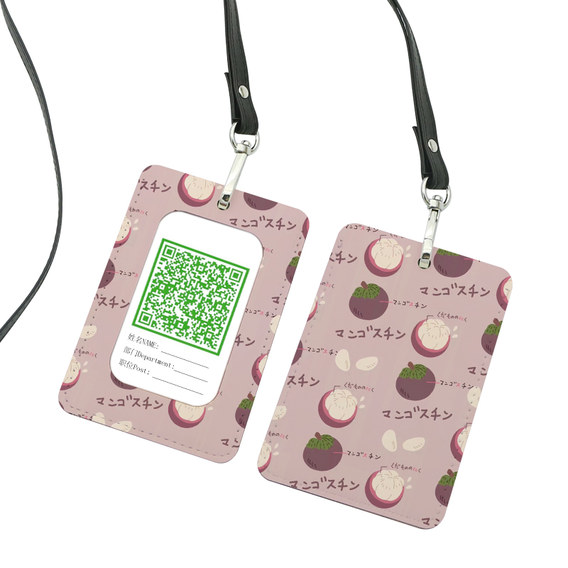 Porta badge identificativo in similpelle sublimatica - dritto