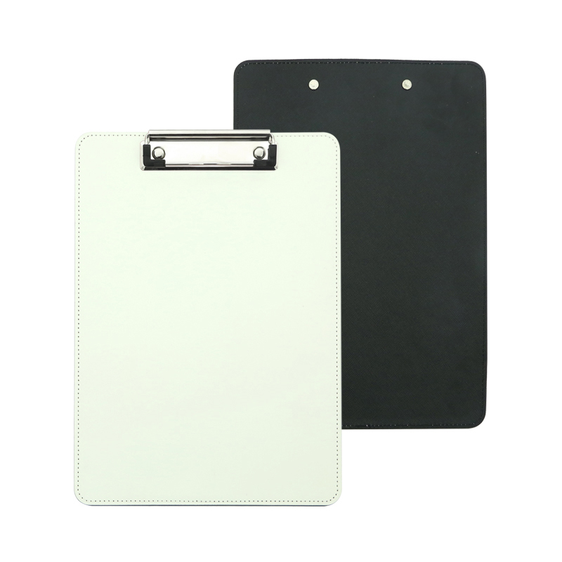 Portablocco in pelle PU sublimatica con clip in metallo - A5