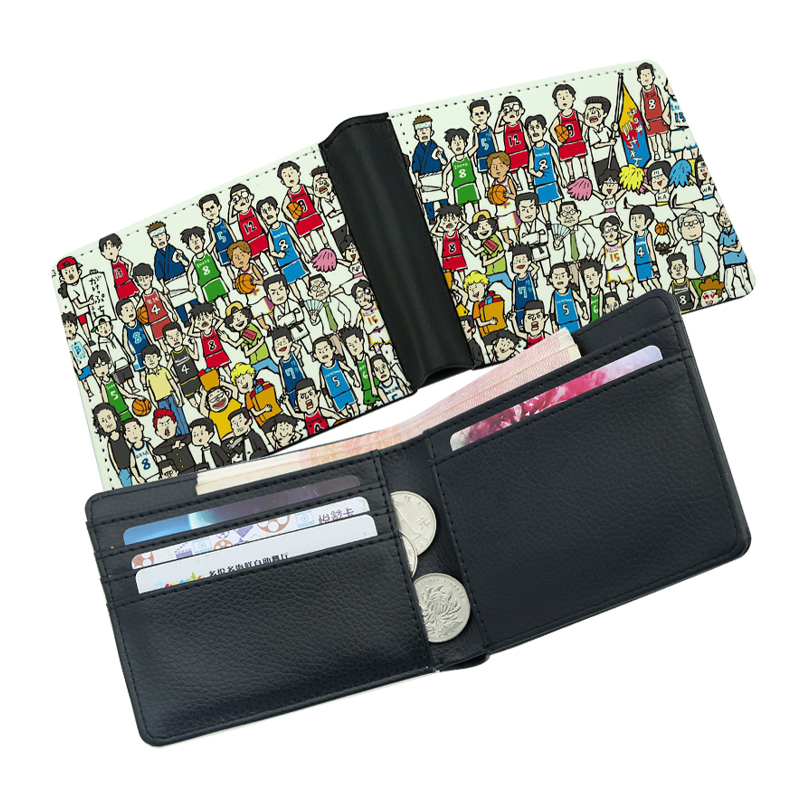 Portafoglio bifold da uomo in similpelle sublimatica con stampa su due lati