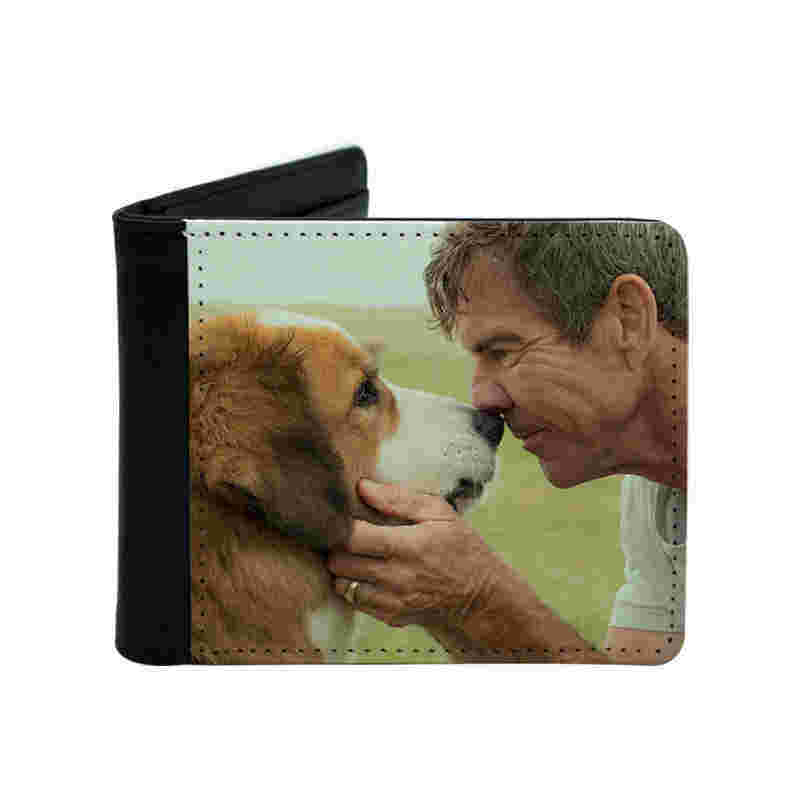 Portafoglio bifold da uomo in similpelle sublimatica con tasca portamonete
