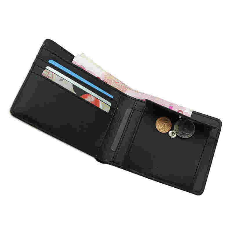 Portafoglio bifold da uomo in similpelle sublimatica con tasca portamonete