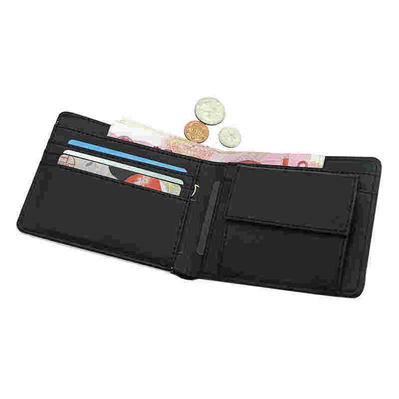 Portafoglio bifold da uomo in similpelle sublimatica con tasca portamonete