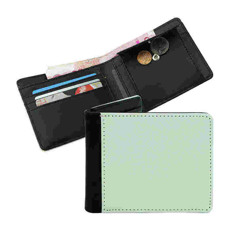 Portafoglio bifold da uomo in similpelle sublimatica con tasca portamonete
